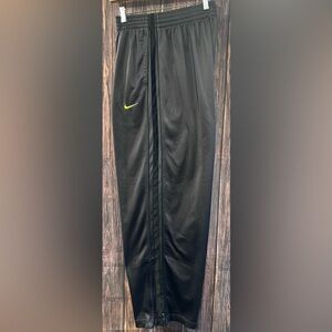 Nike Gray Black Basketball Warm Up Sweatpants with Neon Green Logo - Size 2XL
